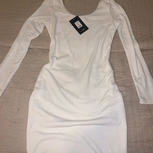 Fashion Nova White Long Sleeve Dress